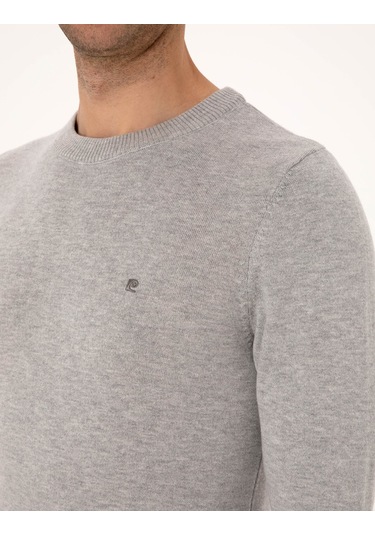 Pierre Cardin Erkek Açık Gri Melanj Kazak /triko 50314192-vr091 Açık Gri Melanj