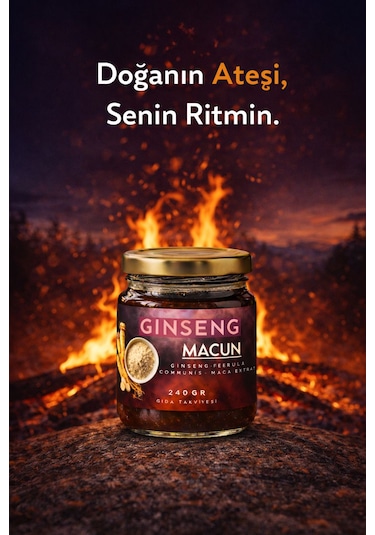 Ginseng, Maca Extract, Tongkat Ali, Çakşır Otu, Panax Içeren Kuvvet Bitkisel Karışımlı Macunu 240 Gr