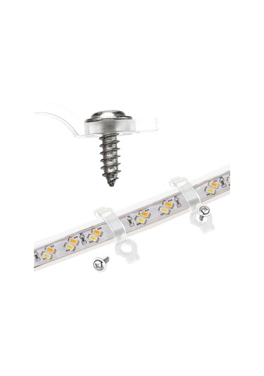 Symbee 100 Adet Led Şerit Sabitleme Klampları, 3528/5050/5630/3014 Modeli İçin, 10mm Genişliğe Uygun, Cıvatalı Montajlı Plastik Tutucular Diğer