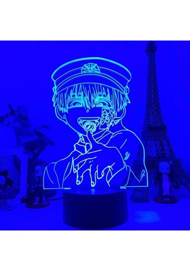 Szypzstore Hayranları Için Anime Tuvalet Bağlı 3d Gece Lambası 16 Renk Dekor Illusion Uzaktan Kumandalı Led Lamba, Manga Tuvalet Bağlı Şekil Noel Hediyesi Oyuncaklar Çocuklar/erkekler M59xjh Siyah
