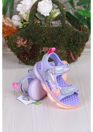 Vicco 332.b25y.254 Lila Can Anatomik Işıklı Kız Çocuk Sandalet Lila