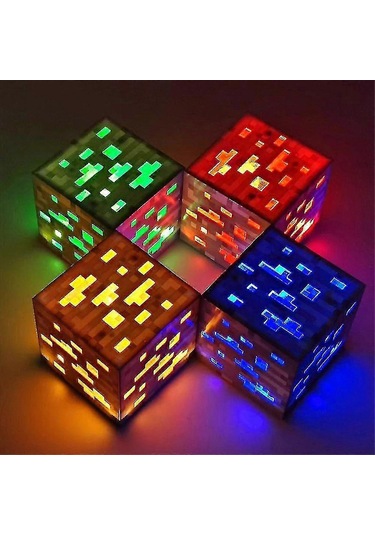 Yaju Çevresel Şarj Edilebilir El Feneri Gece Lambası Mavi Madenci Çok Renkli