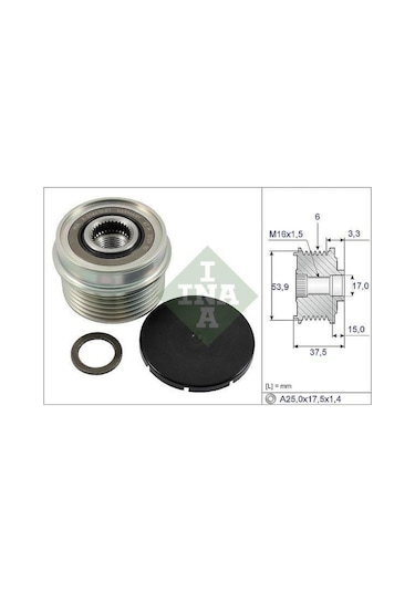 Ina Alternatör Kasnak Rulmanlı 6-kanal Ford Mondeo 2000-2007/transit 2000-2006
