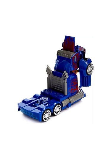 Kutulu Pilli Robot Olan Tır 20 Cm Dönüşebilen Işıklı Ve Sesli Oyuncak Lacivert