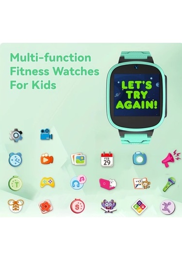 Trendooze Gaojunshop01 2025 Çocuk Akıllı Saati - Kamera, Oyun, Müzik, Usb Şarj 3-12 Yaş Mavi Mavi Mavi