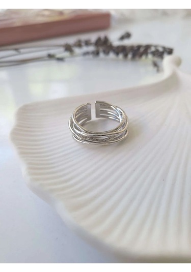 Çelik Silver Fashion Ayarlanabilir Yüzük Sevgiliye Hediye Gümüş