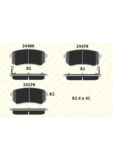 KALE HYUNDAI i10 Arka Takım Balatası (2008-2012)