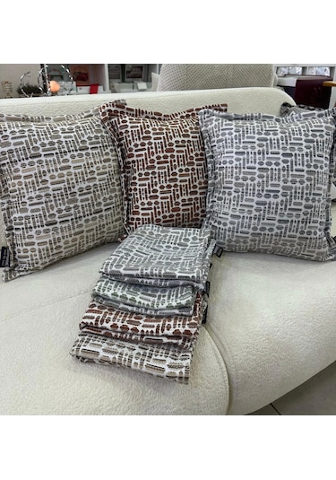 Nivemeshome Elyaf Dolgulu Kırlent 45x45 Lisa 01 Kiremit Kiremit