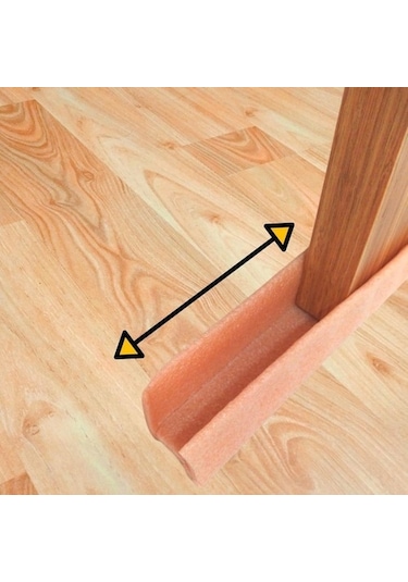 Geçmeli Kapı Altı Isı Yalıtım Süngeri Eşik Süngeri (6 Adet) Beyaz