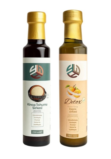 Promar Kayısı  Sirkesi 250 Ml+ Kinoa Tohumu  Sirkesi 25