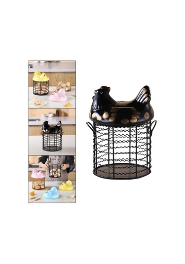 Suntek Vintage Tel Sepet Kulplu Yumurta Çiftlik Tarzı Depolama Stil 4 Diğer