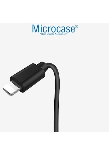 Microcase Apple Uyumlu iPhone iPad Lightning Usb Şarj Data Kablosu 2M Siyah