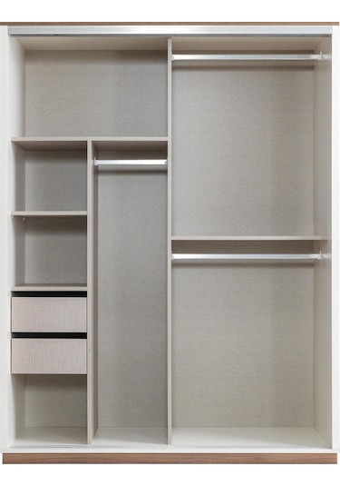 Efsane Sürgülü Aynalı Elbise Dolabı Gardırop 165x60x214