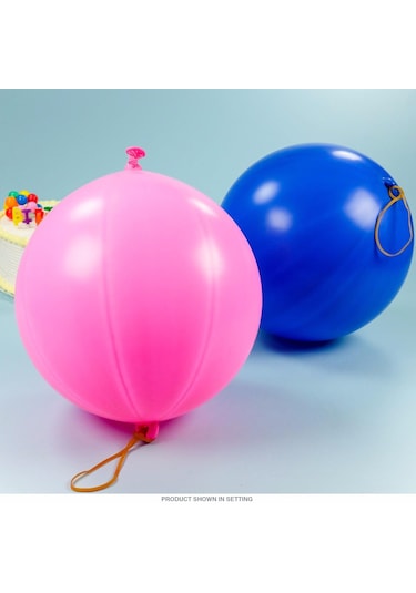10 Adet Lastikli Punch Balon. Pinyata Içi Hediyelik Yumruk Balonu