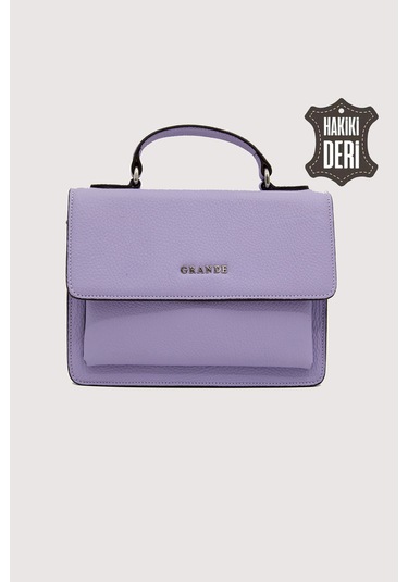 Hakiki Deri Kadın El Çantası Lila Smr9022 Lila