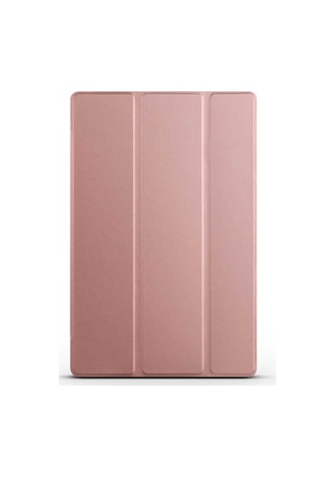 Kilifone - Galaxy Uyumlu Galaxy Tab A8 10.5 Sm-x200 2021 - Kılıf Smart Cover Stand Olabilen 1-1 Uyumlu Tablet Kılıfı - Rose Gold