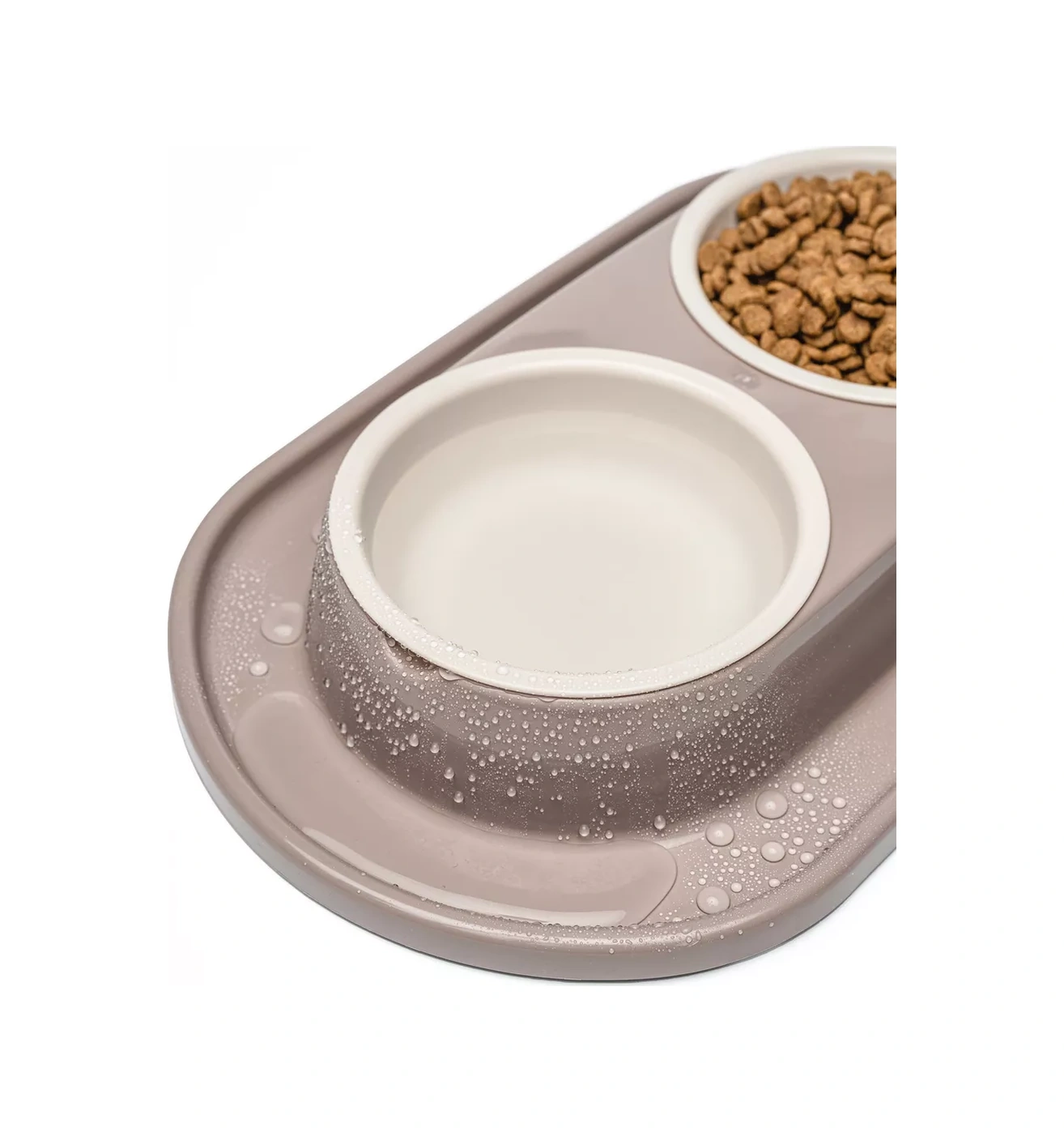 Al'ternativa Bej Renkli Kedi Ve Köpekler İçin Çift Kase 178093931