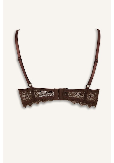 Defacto Bağcıklı Dantelli Kapsız Pedsiz Balenli Balkonet Sütyen Fall İn Love F7024ax25wnbn341 Kahve