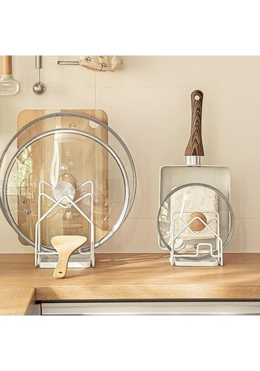 Trendooze Doğrama Tahtası Kurutma Tutucusu - Beyaz Kiler Mutfak Beyaz