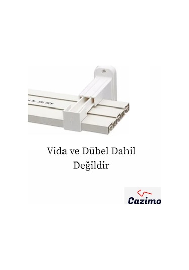 2 Adet Perde Rayı Korniş L Ayak Duvara Montaj Askı Aparatı Plastik Beyaz