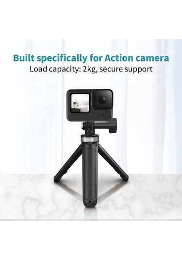 Tongxida Mini Spor Kamerası İçin Telesın Evrensel Masaüstü Selfie Tripod, 13.4-25.5cm Ayarlanabilir