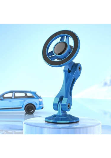 Magsafe Araba Manyetik Döner Ayarlanabilir Cep Telefonu Tutucu Mavi