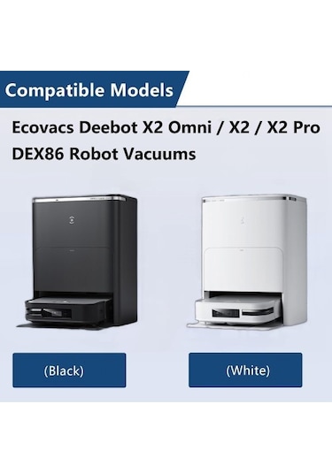 Unimarket Ecovacs Deebot X2 Omni/x2/x2 Pro/dex86 Robot Süpürge Yedek Parça Seti: Ana Fırça, Yan Fırça, Toz Torbası Süpürge Yedek Parçaları 1 Adet