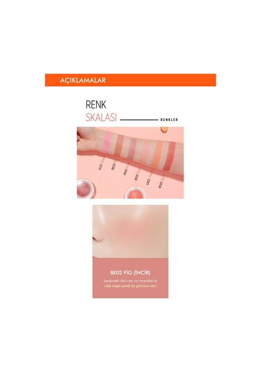 Missha A'PIEU Juicy-Pang Jelly Blusher Meyve Tonlarında Doğal Görünümlü Jel Allık BE02