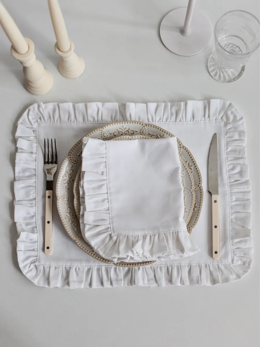 Home Lovers Dokuma Servis Peçeteleri Seti 2 Adet 314615152 Beyaz