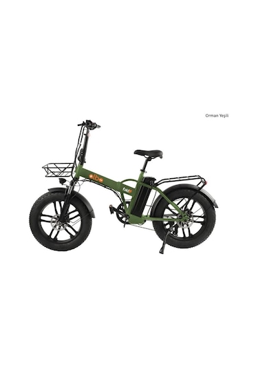 Alba Fold F Standart 500 Watt Katlanır Elektrikli Bisiklet Orman Yeşili Nfc 48v 10,4 Ah Batarya Yeşil