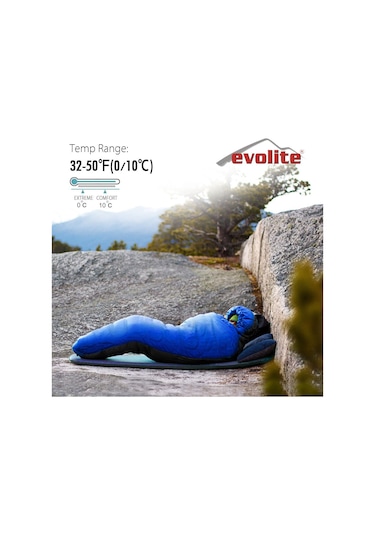 Evolite Alfa Pro Uyku Tulumu 0 Derece Mavi