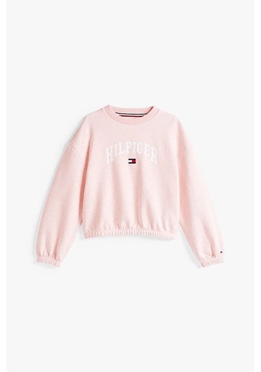 Kız Çocuk Th Varsity Sweatshirt - Pudra Coral Ice Heather