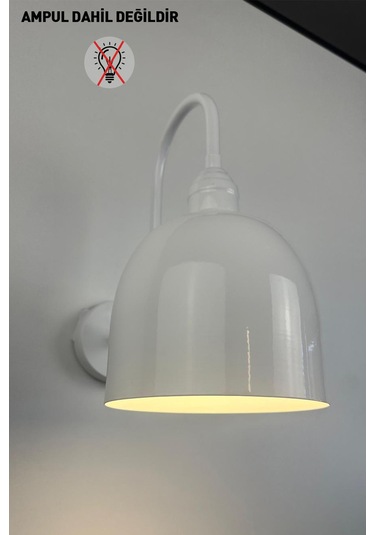 Nolvo Beyaz Renk Aplik Tekli Duvar Lambası Salon Koridor Restoran Dekoratif Aplikleri Beyaz