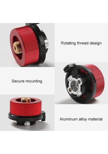 Sones Açık Hava Kamp Gaz Tüpü Adaptörü Ocak Bağlantısı Kapalı Mandallı Gaz Tüpü Dönüştürücü, Renk: Küçük Sarı