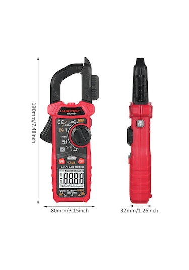 Habotest Ht207b 4000 Sayım Dijital Pens Metre Multimetre
