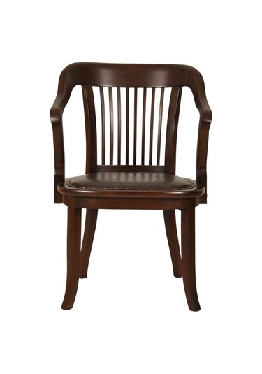 Masifart_Mobilya Masifart Network Bekleme Koltuğu Ahşap Klasik Ofis Koltuğu Ceviz