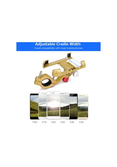 Promend-güçlü Alüminyum Alaşım Bisiklet Telefon Dağı Bisiklet Y13312tı Gri