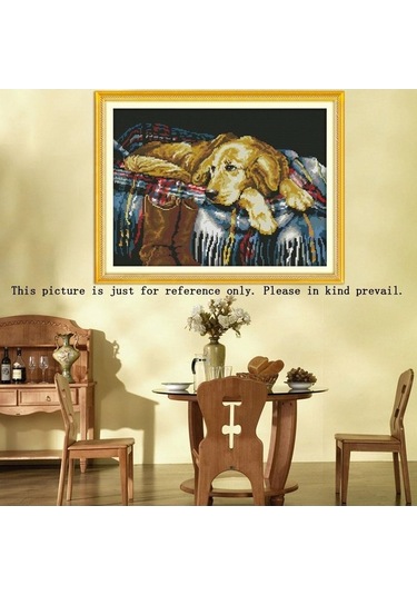 Xianwen Geeroyoo "14ct Köpek Desenli El İşi Nakış Seti - 43x33cm