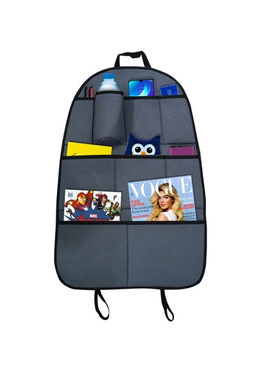 Elit Füme Araç Koltuk Arkası Organizer - Eşya Düzenleyici