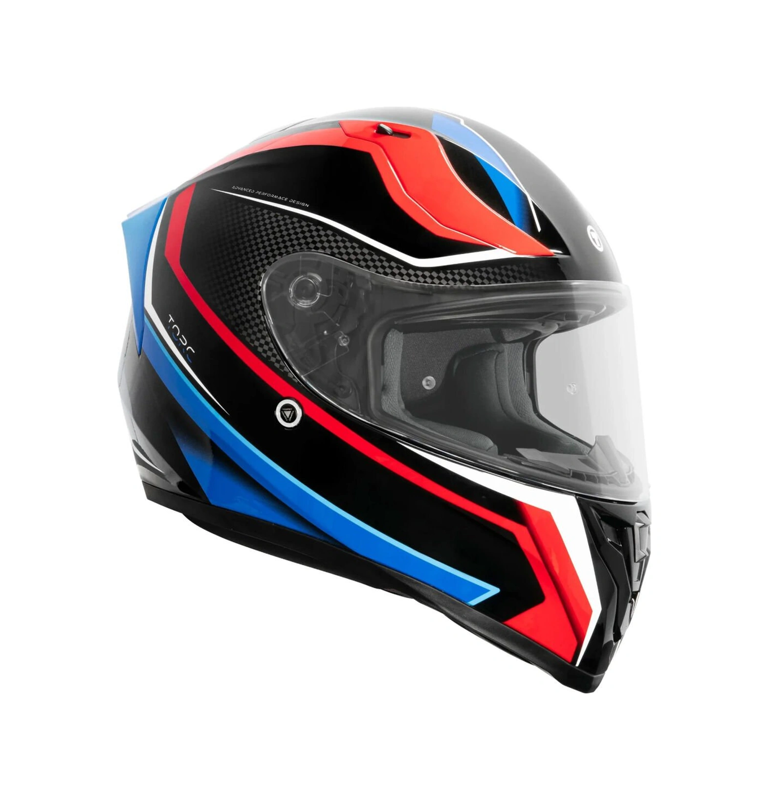 Torc T-15 Route Kapalı Motosiklet Kaskı Siyah - Mavi - Kırmızı