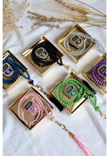 Taşlı Zikirmatik Ve Tesbihli Mevlid Seti 20'li T302 Çok Renkli