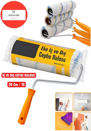 Rulo Boya Fırçası 20 Cm İç Ve Dış Cephe Duvar Tavan Vernik , Boy