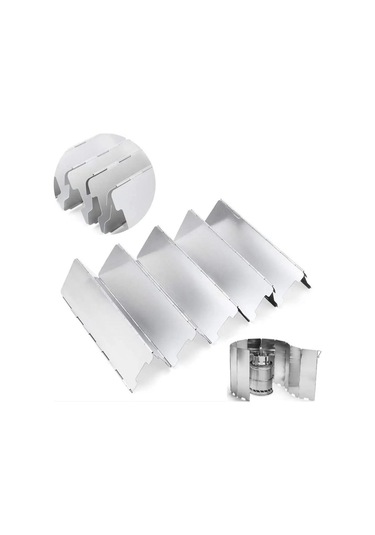 Katlanır Gaz Ocağı Rüzgar Kalkanı Rüzgar Geçirmez Hava Deflektörü Kasetli Ocak Rüzgar Kalkanı Kamp Aletleri Diğer