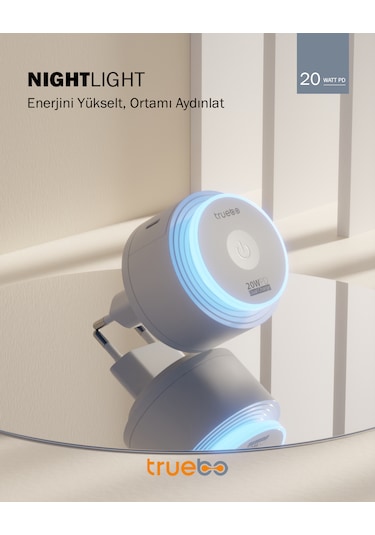 Truebo NightLight USB Type-C RGB Gece Lambası Adaptör