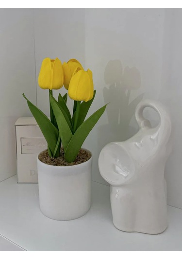 4fun Türkçe: Yapısal Silikon Laleler, Saksı İle Ev İçin 323825968 Gri