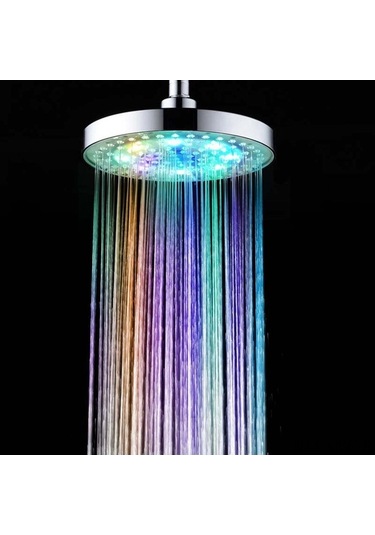 Novahub Renkli Led Duş Başlığı - 8 Işık, 7 Renk, Otomatik Aç, Abs Malzeme Diğer