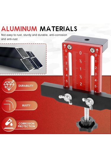 Shineyee Alüminyum Dolap Kapı Kılavuzu - Hassas Delme Ve Montaj Aleti 10-60mm