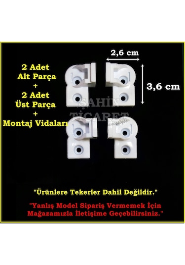 Duşakabin Plastik Kapı Parçası + Duşakabin Yedek Parça Beyaz