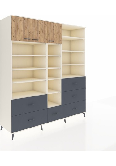 Kronos Dolap 17 Raflı 6 Çekmeceli 3 Kapaklı 220x59x243 Aytaşı-çam/antrasit Atlas Çam/antrasıt Kronos Dolap 17 Raflı 6 Çekmeceli 3 Kapaklı 220x59x243 Aytaşı-çam/antrasit Atlas Çam/antrasıt