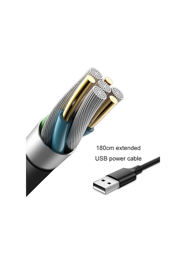 F4206 3 Vites Ayarlanabilir Enayi Araba Fanı 360 Derece Dönebilen Çift Kafa Hava Fanı